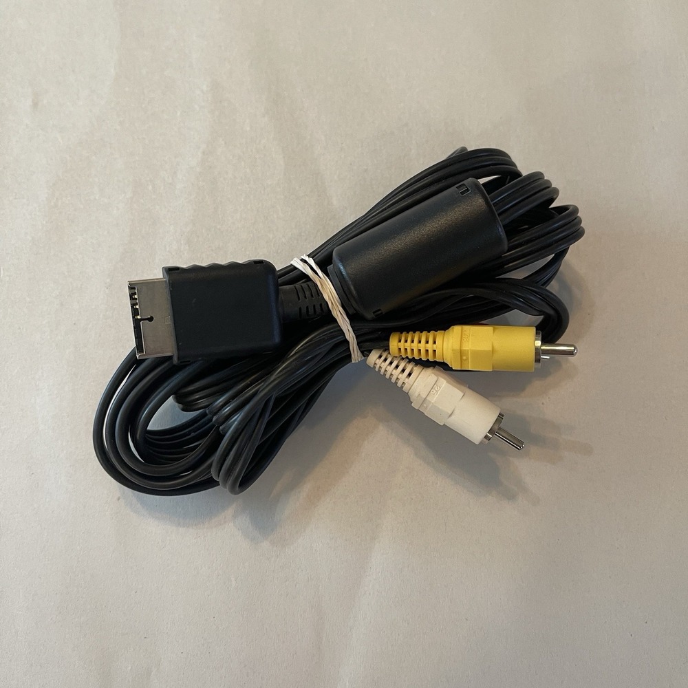Sony PlayStation Ps1 Ps2 Ps3 - Black AV Cables OEM